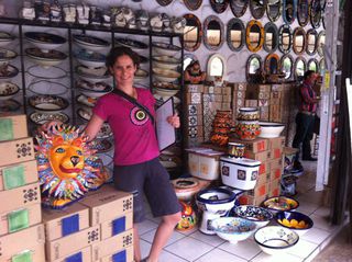 Shopping for tiles and hand basins in Mexico
